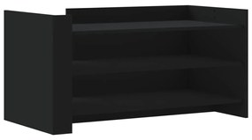 fekete szerelt fa dohányzóasztal 100 x 50 x 50 cm