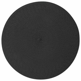 Altom Straw  tányéralátét fekete, átmérő 38 cm, 4 darabos készlet