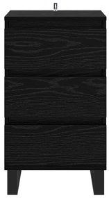 Széf fiókkal Musta tammi Faanyag