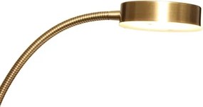 Fényerőszabályozható LED állólámpa NORA LED/25W/230V 2200/3000/4000K + LED/5W 3000K arany + távirányító