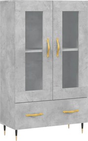 vidaXL betonszürke szerelt fa magasszekrény 69,5 x 31 x 115 cm