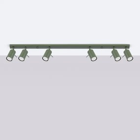 Sollux SL.1505 - Spotlámpa RING 6xGU10/10W/230V zöld