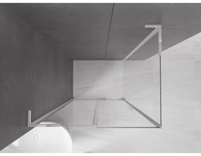 Mexen Velar L, zuhanykabin tolóajtóval 110 x 120 cm, 8mm átlátszó üveg, króm, 871-110-120-03-01