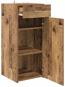 Széf fiókkal kézműves tölgy 42.5 x 40 x 93 cm Faanyag