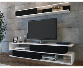 TV szekrény Sims - Black, White