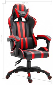 piros műbőr gamer szék