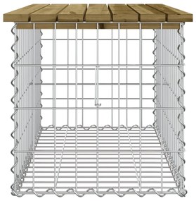 impregnált fenyőfa gabion kerti pad 83 x 44 x 42 cm