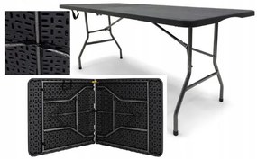 Összecsukható asztal 240cm fekete