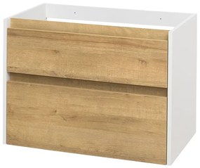 Mereo Mereo, Opto, fürdőszoba szekrény 81 cm, fehér-tölgy riviéra, MER-CN931S