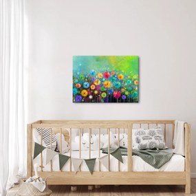 Kép - Absztrakt virágok (70x50 cm)