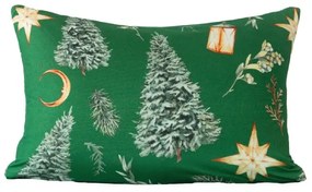 Mikroszálas párnahuzat GREEN CHRISTMAS 70x90 cm, zöld