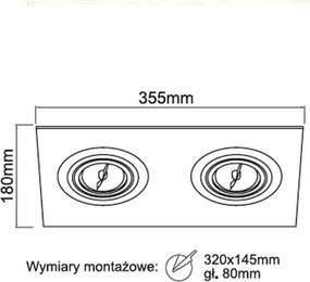 Orlicki Design FARO II OR83422 Beépíthető spotlámpa 2x17W/GU10/ES111