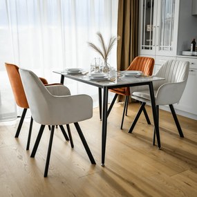 Design fotel, terrakotta Velvet szövet, AURIL
