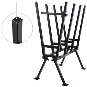monzana® Fából készült vágóállvány rögzítő konzollal - 77x50x105 cm