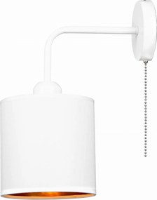 Oro fehér láncos fali lámpa lámpabúrával