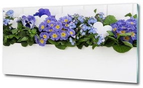 Egyedi üvegkép Kék virágok osh-99973378