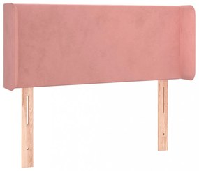 rózsaszín bársony LED-es fejtámla 103x16x78/88 cm