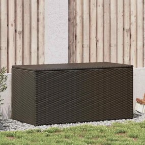 Barna Polyrattan Kerti Tárolóláda 100 X 50 X 50 Cm
