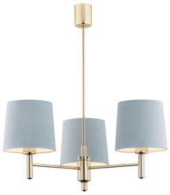 Argon 1484 - Csillár rúdon PONTE 3xE27/15W/230V kék/sárgaréz