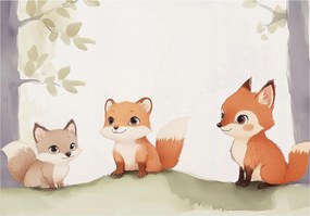 Fotótapéta Gyerekeknek Állatok Rókák Tapéta Gyerekszoba 250x175