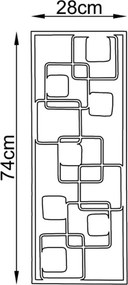 Fém fali dekoráció, 74×28 cm – TR891TNL1839