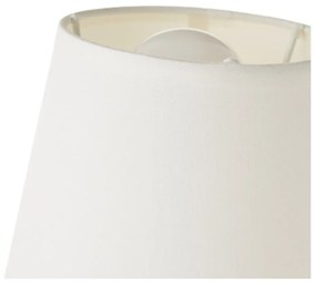 Fehér-barna kerámia asztali lámpa textil búrával (magasság 24 cm) – Casa Selección