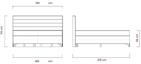 Elektromos, állítható kárpitozott ágy matracokkal MILA 160x200 cm szürke
