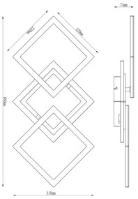 Globo 67280-30 - LED Felületre szerelhető csillár KERRY LED/30W/230V