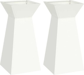 vidaXL Pillér Ültető 2 pcs Fehér 35 x 35 x 73 cm