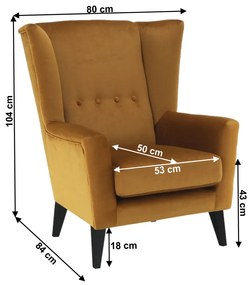 Fotel Rodeza Kronos 01 (Réz + Fekete) . 809436