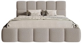 Franciaágy 140 cm Cirsten 140B (ágyráccsal) (világosszürke). 1099526