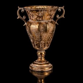 Fém dekorációs virágtartó Arany kupa, 28 x 21 x 37cm