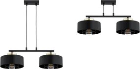 Brilagi - Kábelen függő csillár SPRING 2xE27/60W/230V fekete/arany