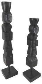 CICAK fekete törzsi szobor 42 cm