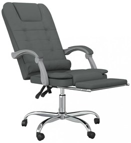 vidaXL sötétszürke szövet dönthető masszázsfotel