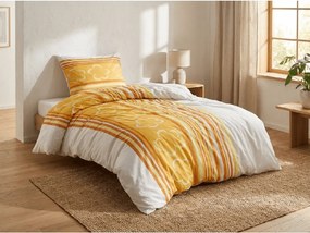 Pamut ágynemű KELOPA narancssárga Ágyneműhuzat mérete: 70 x 90 cm | 140 x 200 cm