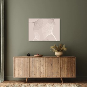 Üveg kép - Bézs színű levelek N⁰6 (70x50 cm)