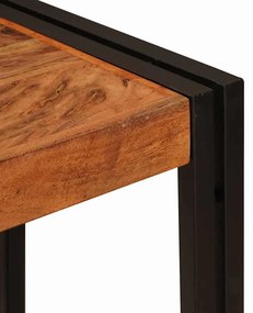 Konzolasztal polcokkal Barna 90 x 33 x 75 cm tömör akácfa