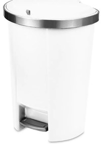Fehér műanyag pedálos szemetes 50 l Mode – Addis