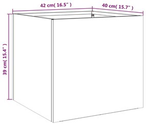 vidaXL 2 db fehér acél növénytartó 42 x 40 x 39 cm