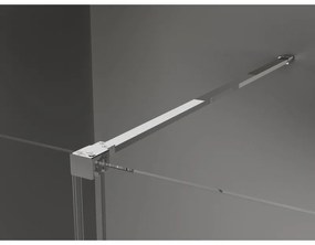 Mexen Velar, tolóajtós zuhanykabin 110 (ajtó) x 110 (fal) cm, 8mm átlátszó üveg, króm profil, 871-110-110-01-01