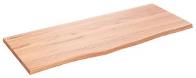 világosbarna kezelt tömör tölgyfa fali polc 100x40x2 cm