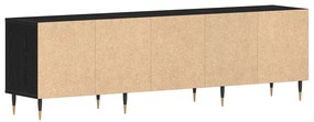 TV Szekrény Fekete Tölgy 150x30x44,5 cm Mérnöki Fa