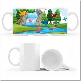 Állatos fényképes bögre Vízesés