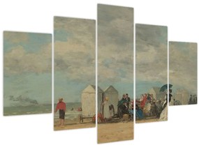 Kép - Eugène Boudin, Beach Scene, reprodukciók (150x105 cm)