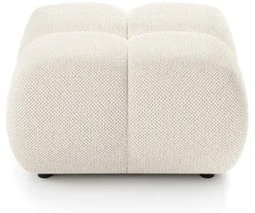 Kárpitozott ALMADA puff 72x72 cm, krémszínű