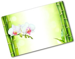 Üveg vágódeszka Orchidea és bambusz pl-ko-80x52-f-82165838