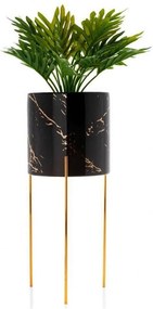 Virágállvány NILA 32,5x13 cm fekete/arany