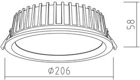 APLED-LED Lámpa RONDO WOODLINE LED/12W/230V 3000K átm. 20 cm fenyő tömör fa