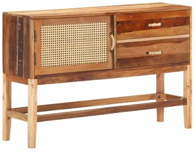tömör újrahasznosított fa tálalószekrény 118 x 30 x 76 cm